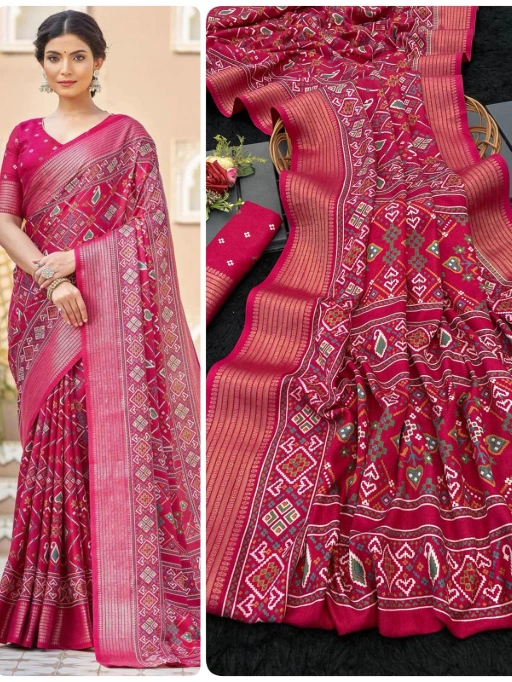 Daily Wear Patola Printed Sarees