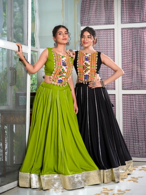 Designer Traditional Navratri Chaniya With Stylish Choli
