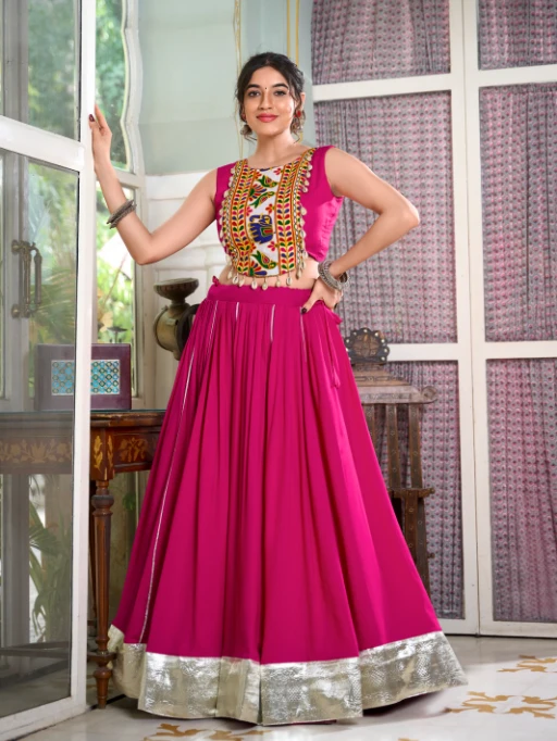 Designer Traditional Navratri Chaniya With Stylish Choli