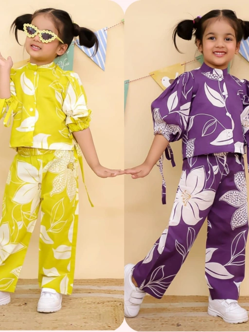 Floral Printed Stylish Kids Co-ord Set
