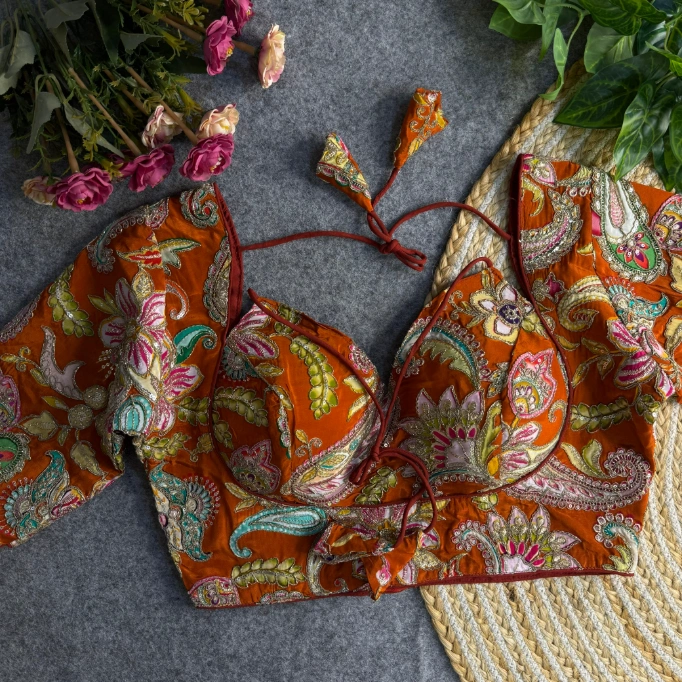 Position Print Codding Work Wedding Wear Blouse