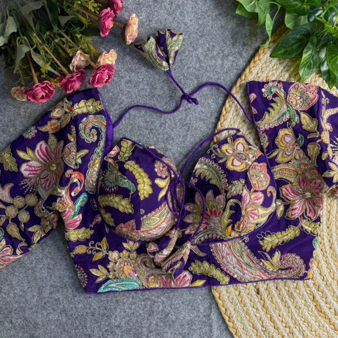 Position Print Codding Work Wedding Wear Blouse