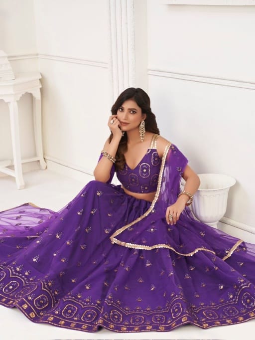 Purple Ethnic Lehenga Choli