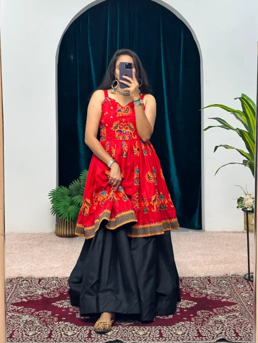 Shop Readymade Kedia with Lehenga for Navratri