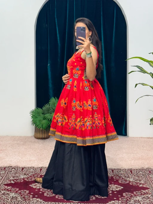 Shop Readymade Kedia with Lehenga for Navratri