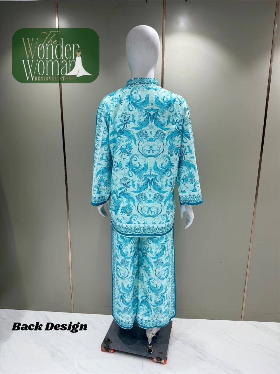 Stylish Pure Cotton Sky Blue Co Ord Set