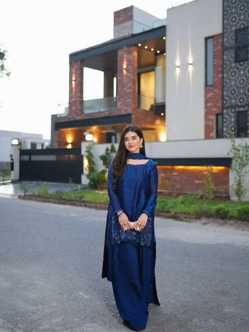 Trending Royal Blue Farsi Salwar Suit