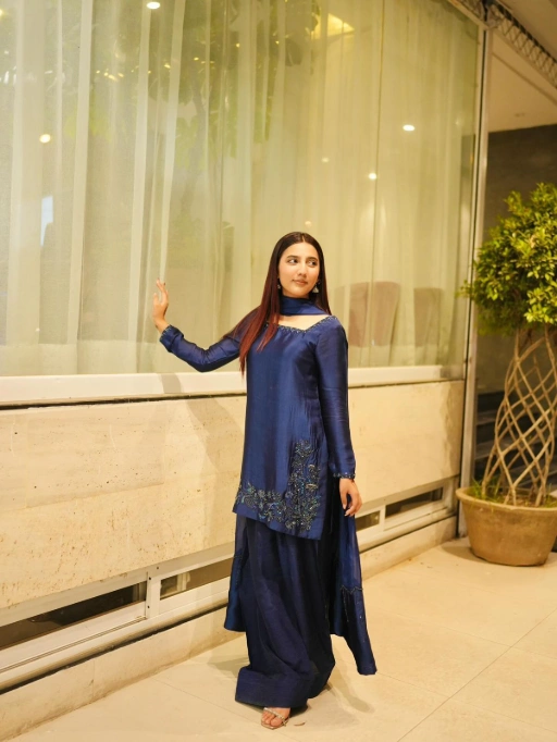 Trending Royal Blue Farsi Salwar Suit