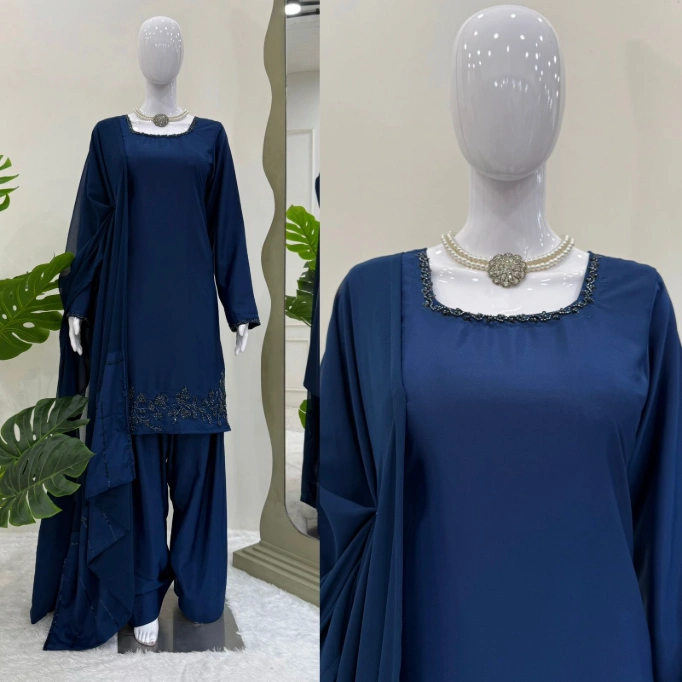 Trending Royal Blue Farsi Salwar Suit