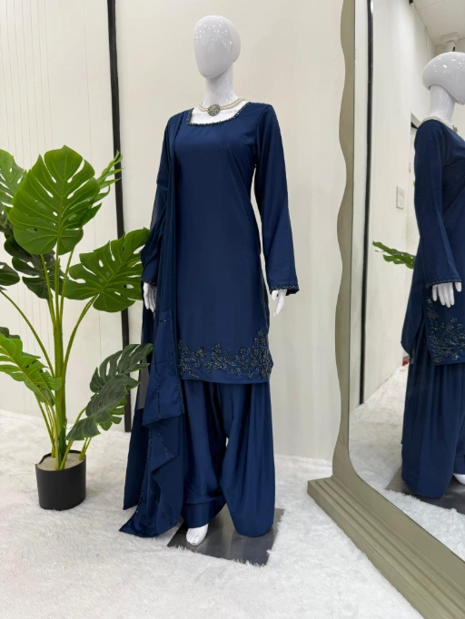 Trending Royal Blue Farsi Salwar Suit