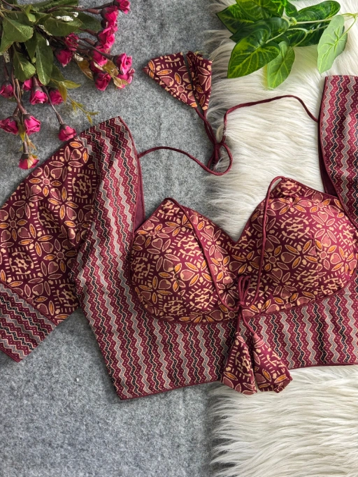 Ajrakh Printed Cotton Readymade Blouses