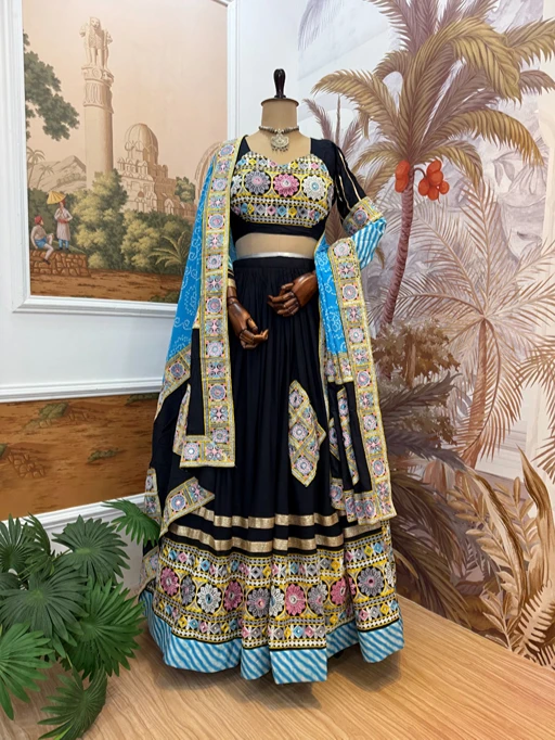 Big Flair Mirror Work Chaiya Choli for Navratri
