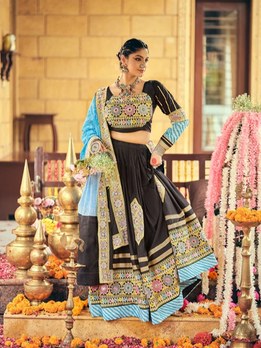 Big Flair Mirror Work Chaiya Choli for Navratri