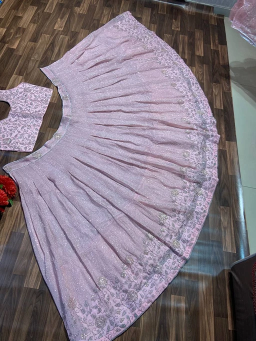Bollywood Style Baby Pink Party Lehenga