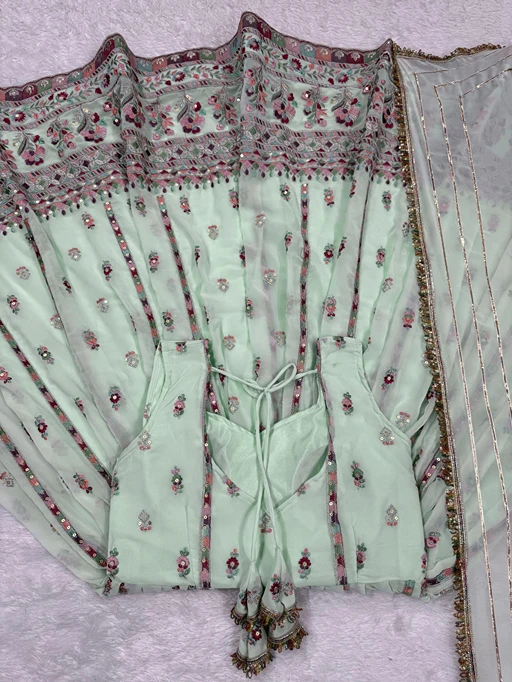 Bollywood Style Pastel Color Anarkali Suit for Wedding