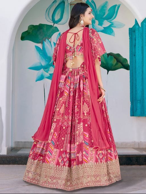 Buy Bridesmaid Pink Wedding Lehenga Choli