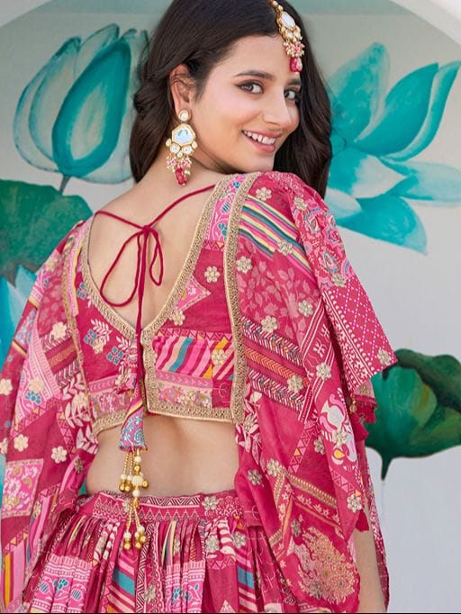 Buy Bridesmaid Pink Wedding Lehenga Choli