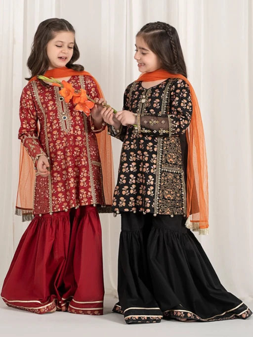Buy Stylish Small Girls Sharara Salwar Suit