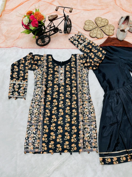 Buy Stylish Small Girls Sharara Salwar Suit