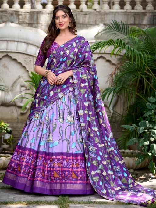 Buy Traditional Pichwai And Patola Printed Lehenga Choli