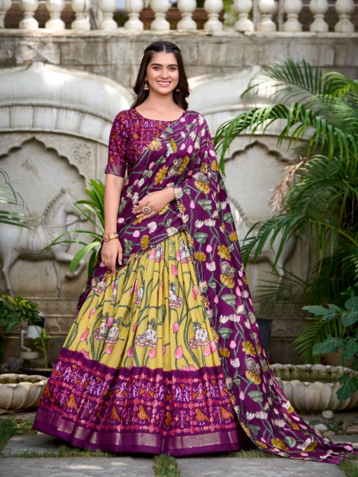 Buy Traditional Pichwai And Patola Printed Lehenga Choli