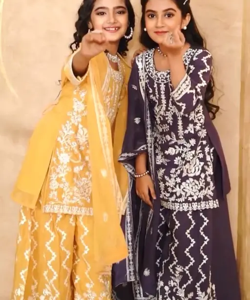Buy Wedding Small Girls Plazzo Salwar Suit