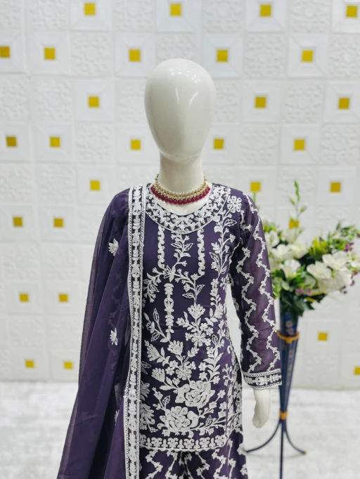 Buy Wedding Small Girls Plazzo Salwar Suit