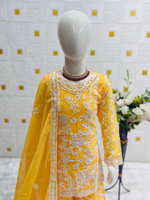 Buy Wedding Small Girls Plazzo Salwar Suit