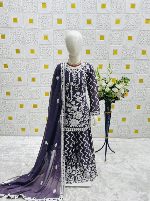 Buy Wedding Small Girls Plazzo Salwar Suit