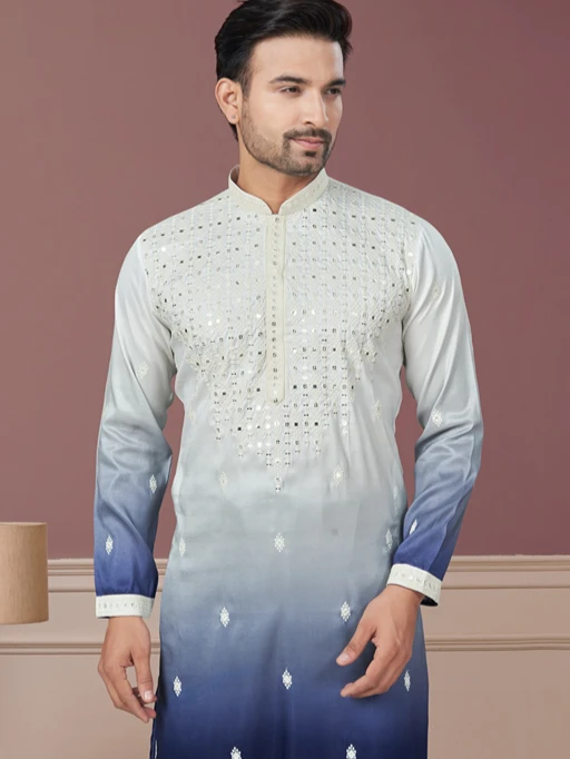 Buy Wedding Wear Men's Embroidery Kurta Set