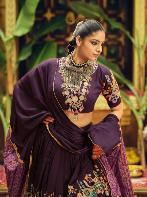 Foil Printed Navratri Chaniya Choli 2025 Design