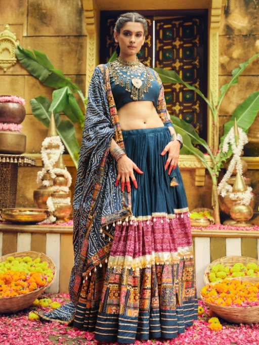 Foil Printed Navratri Chaniya Choli 2025 Design