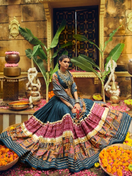 Foil Printed Navratri Chaniya Choli 2025 Design
