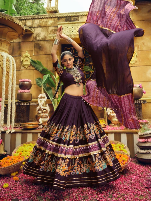 Foil Printed Navratri Chaniya Choli 2025 Design