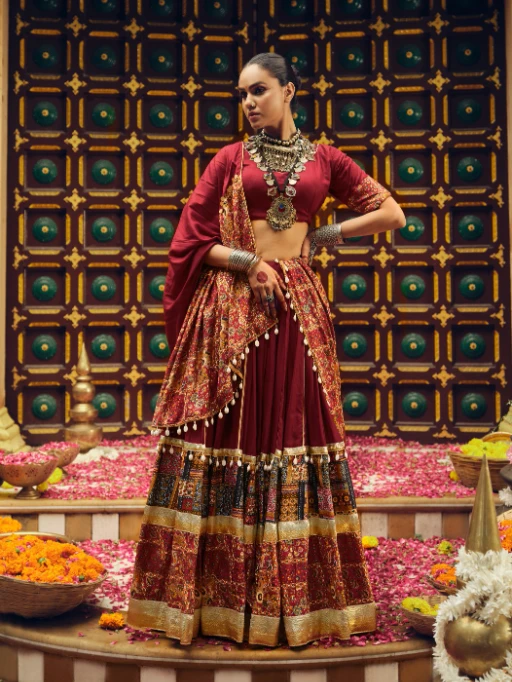 Foil Printed Navratri Chaniya Choli 2025 Design