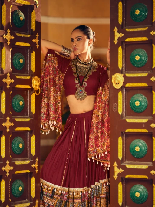 Foil Printed Navratri Chaniya Choli 2025 Design