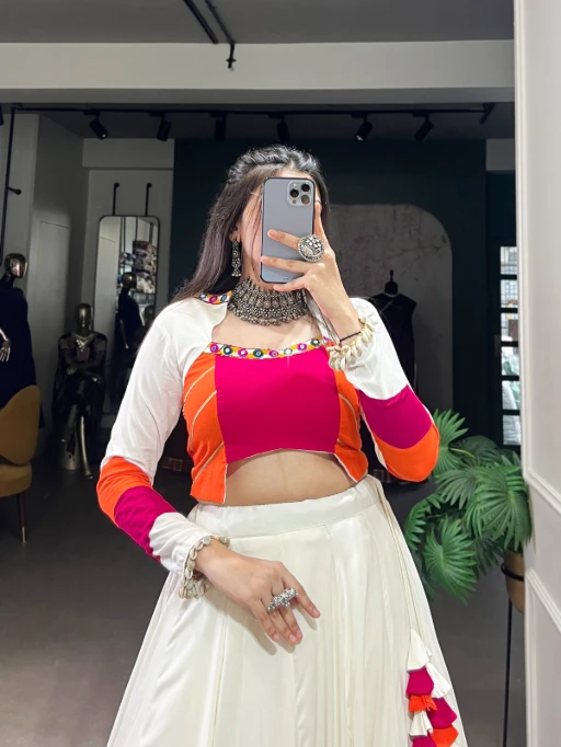 Gamthi Work Big Flair Navratri Chaniya Choli