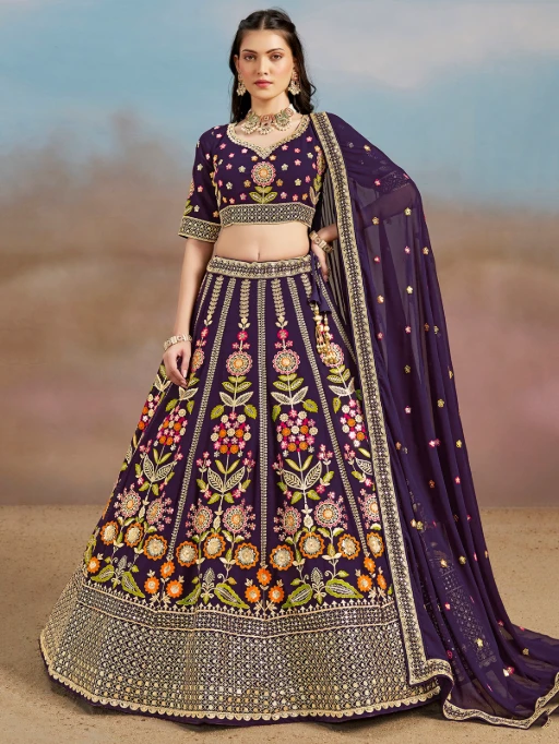 Heavy Embroidery Bridesmaid Lehenga Choli