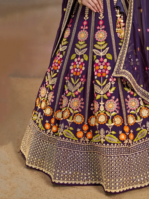 Heavy Embroidery Bridesmaid Lehenga Choli
