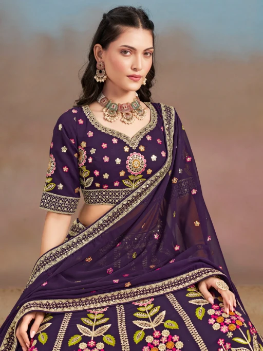 Heavy Embroidery Bridesmaid Lehenga Choli