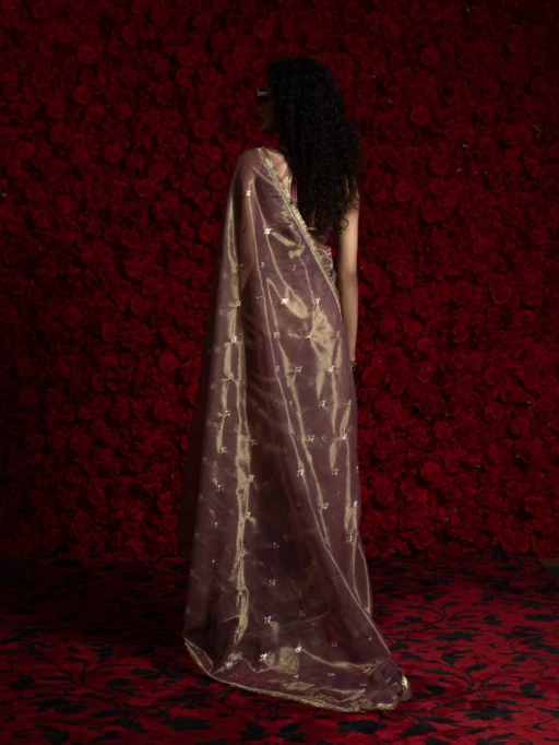 RTW Organza Saree with Handwork Wedding Saree