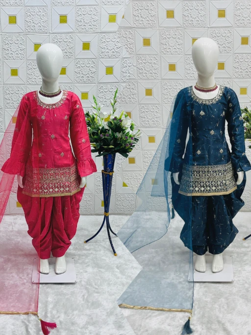 Small Girls Patiala Salwar Suit for Wedding