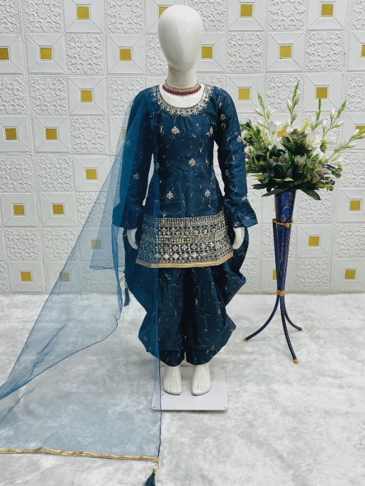 Small Girls Patiala Salwar Suit for Wedding