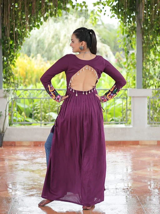 Stylish Long Kurti for Navratri Garba Outfit