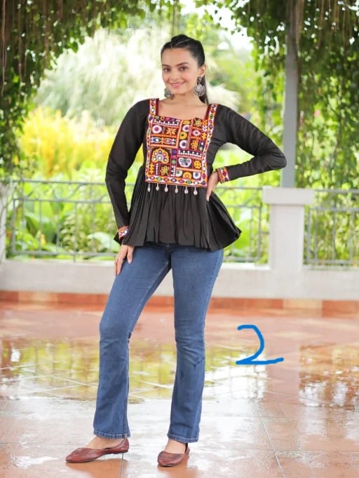 Stylish Navratri Wear Tunic Tops