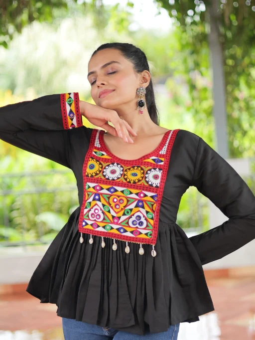 Stylish Navratri Wear Tunic Tops