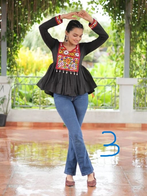 Stylish Navratri Wear Tunic Tops
