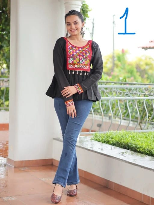 Stylish Navratri Wear Tunic Tops