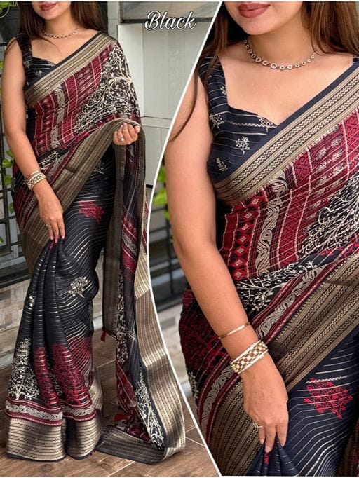 Stylish Printed Daily Wear Saree