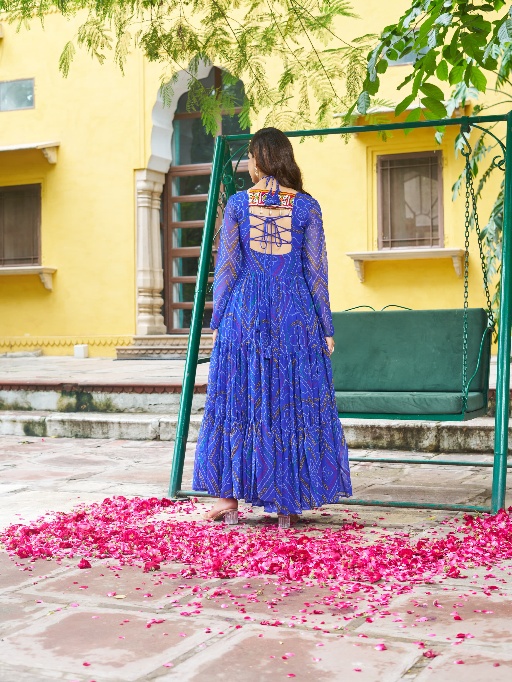 Bandhini Printed Navratri Gown